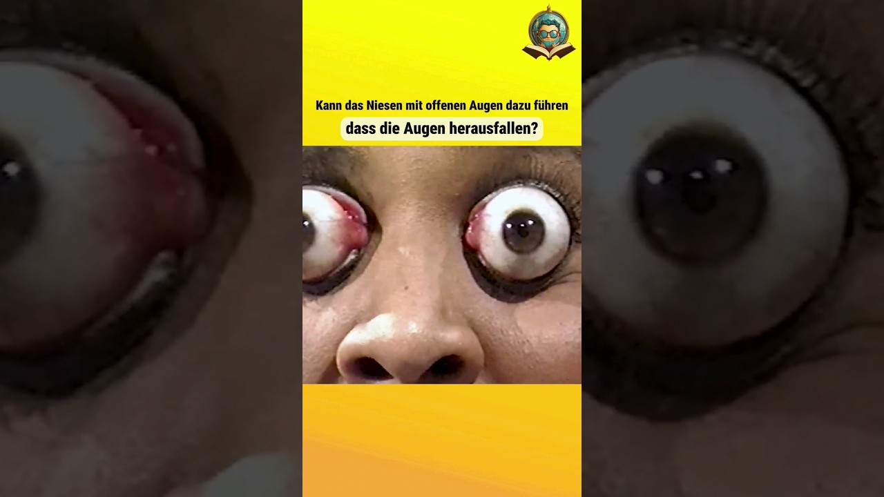 Kann das Niesen mit offenen Augen dazu führen, dass die Augen herausfallen?