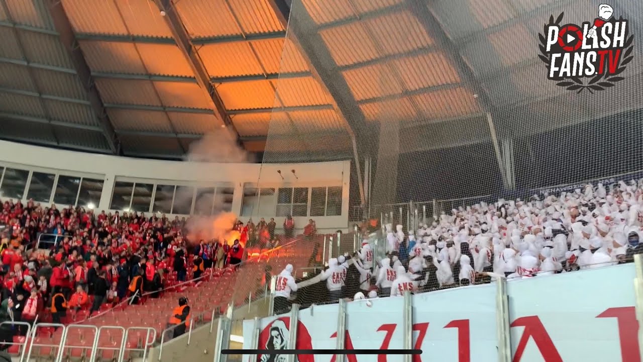 Gazowanie i radość ŁKS-u po golu na derbach Łodzi (24.10.2021 r.)