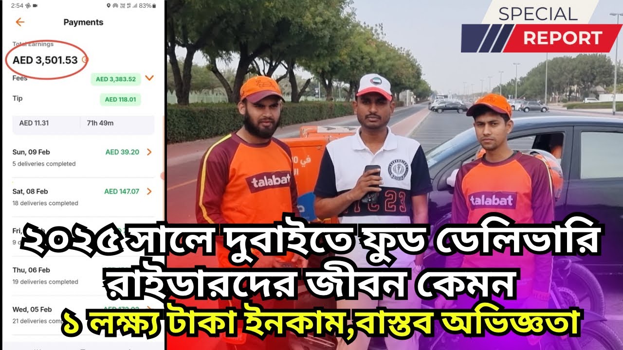 দুবাইতে ফুড ডেলিভারি করে প্রতি মাসে ১ লাখ টাকা আয়! সত্য নাকি মিথ্যা? Dubai Food Delivery Job 2025