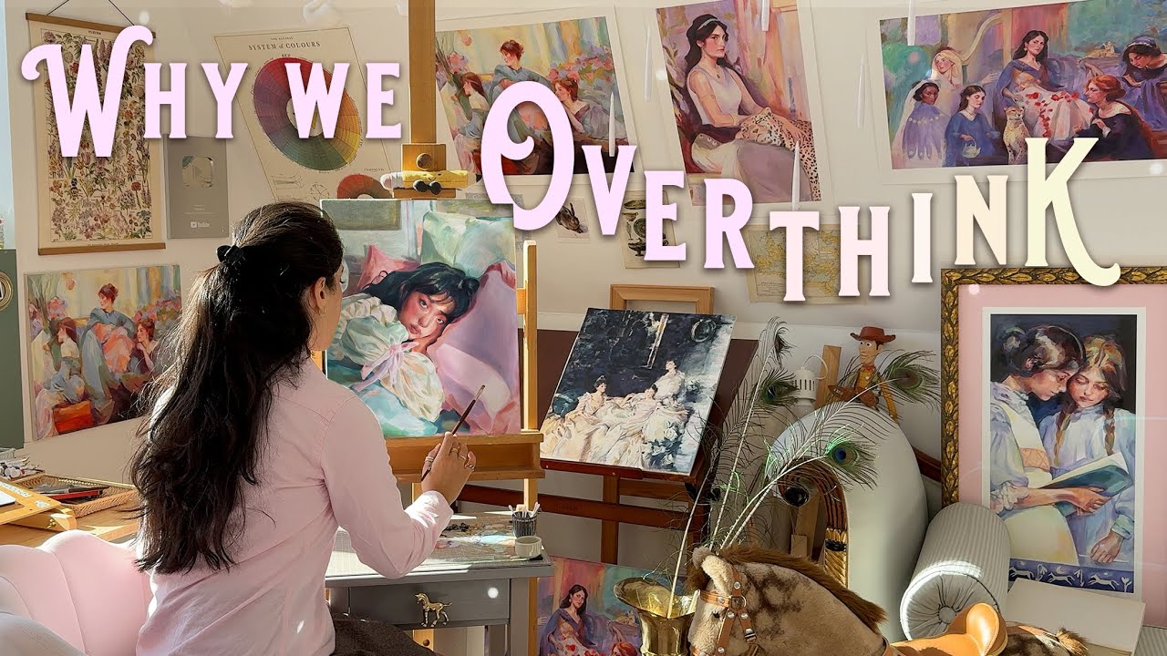 Why we Overthink & What it Really Means 🧩 Watercolor & Oil Painting, Art Store Visit 🎠 Cozy Art Vlog
