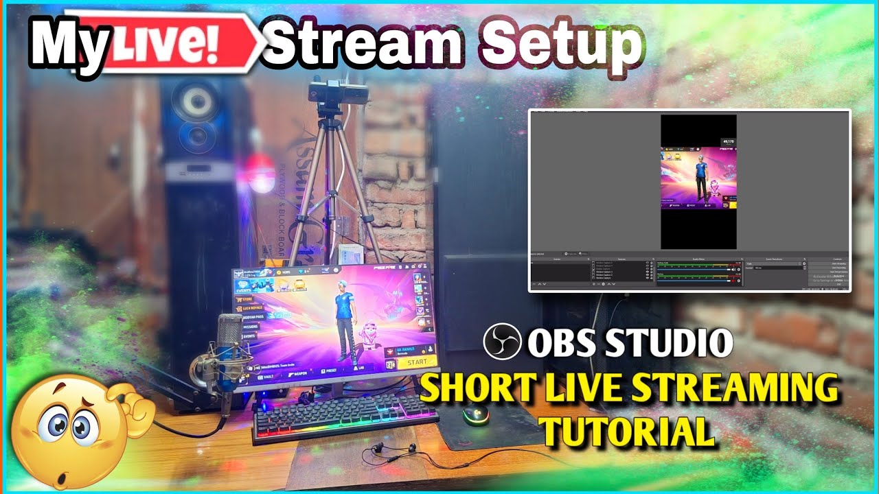 How To Live Stream On Youtube shorts With OBS Studio Full Toturial || RG GAMERZ PC 💖