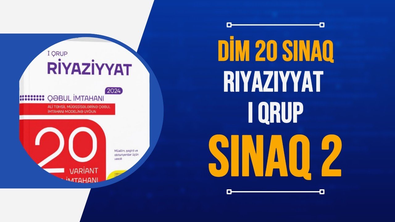dim 20 sınaq riyaziyyat sınaq 2