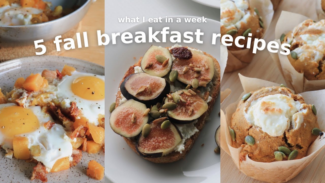 easy fall breakfast recipes | fig toast, pumpkin muffins | autumn in canada 🍂