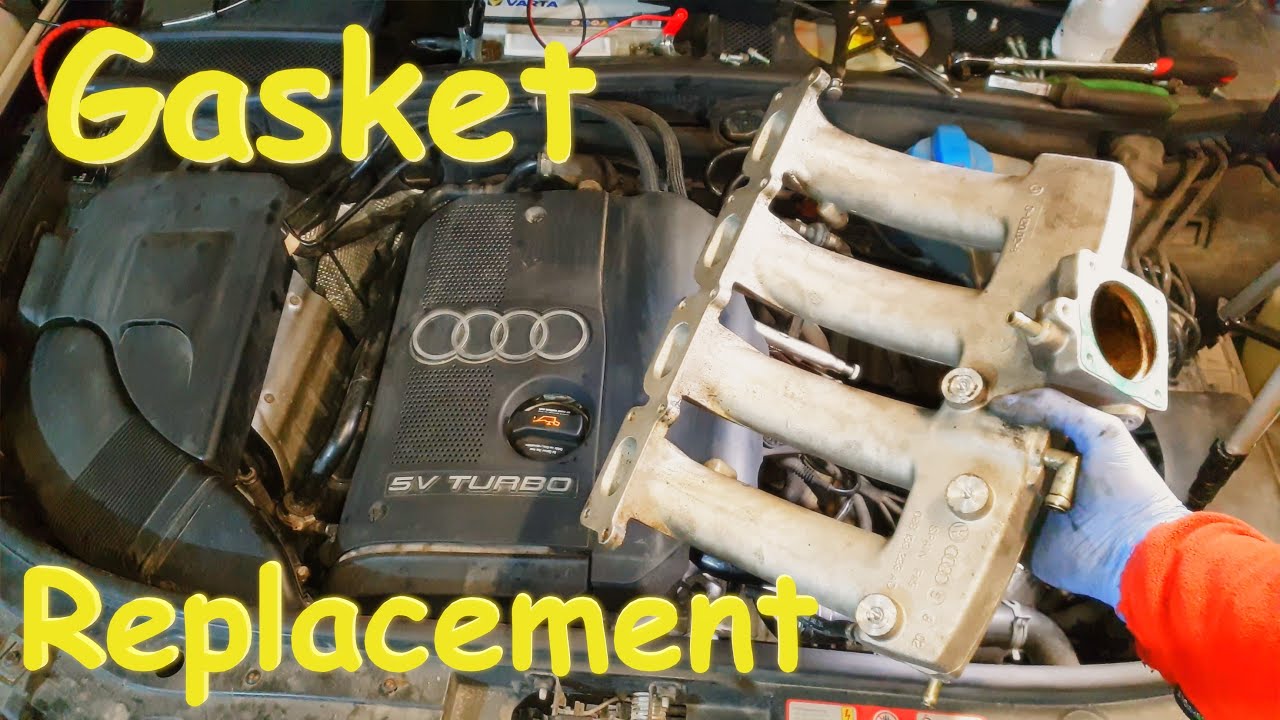 Замена прокладки впускного коллектора 1.8T Audi A6 C5