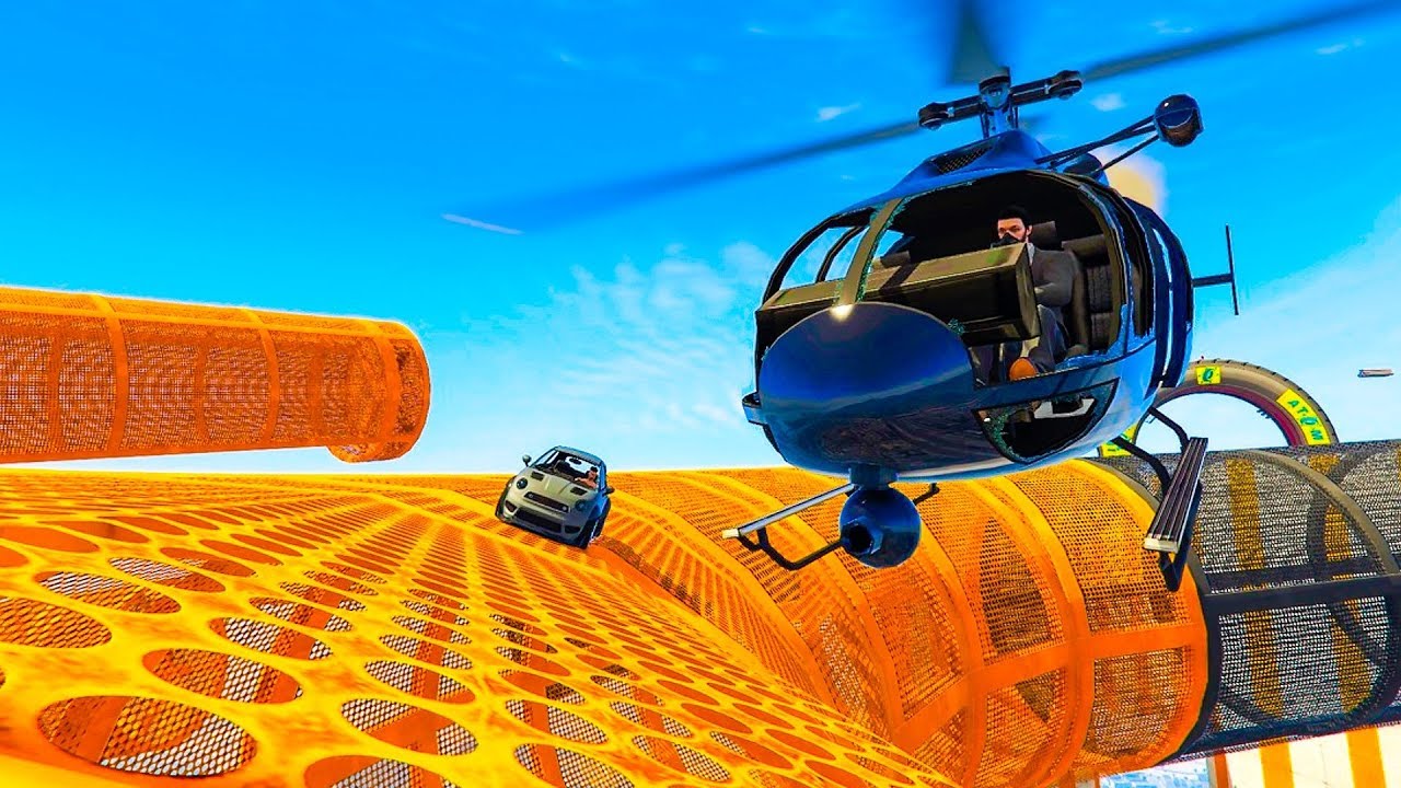 Helicopters VS Cars Minigame - GTA V Online Funny Moments | JeromeACE