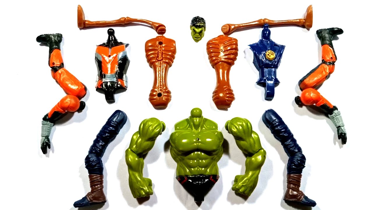 Hulk smash Ant-Man doktor stranger siren head assemble toys video 
