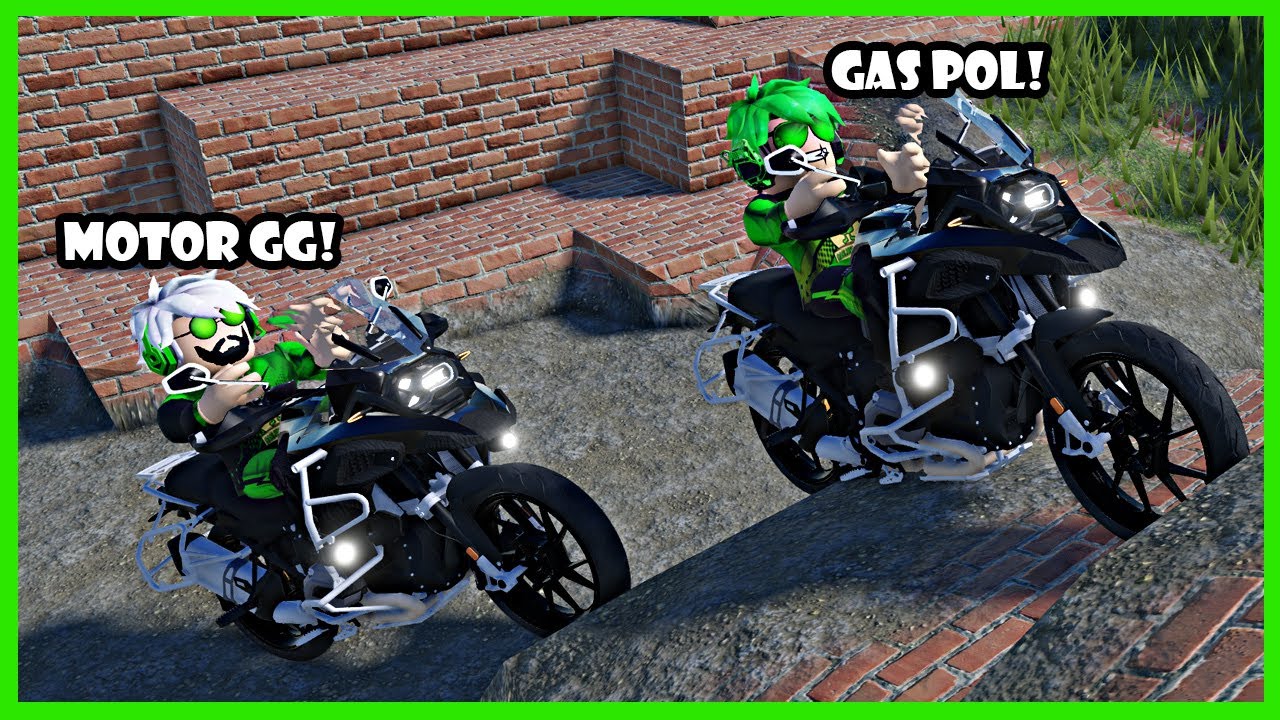 Darlung & Wak Darlung Mengendarai Motor Super Keren Lewati Rintangan Extreme Di Roblox