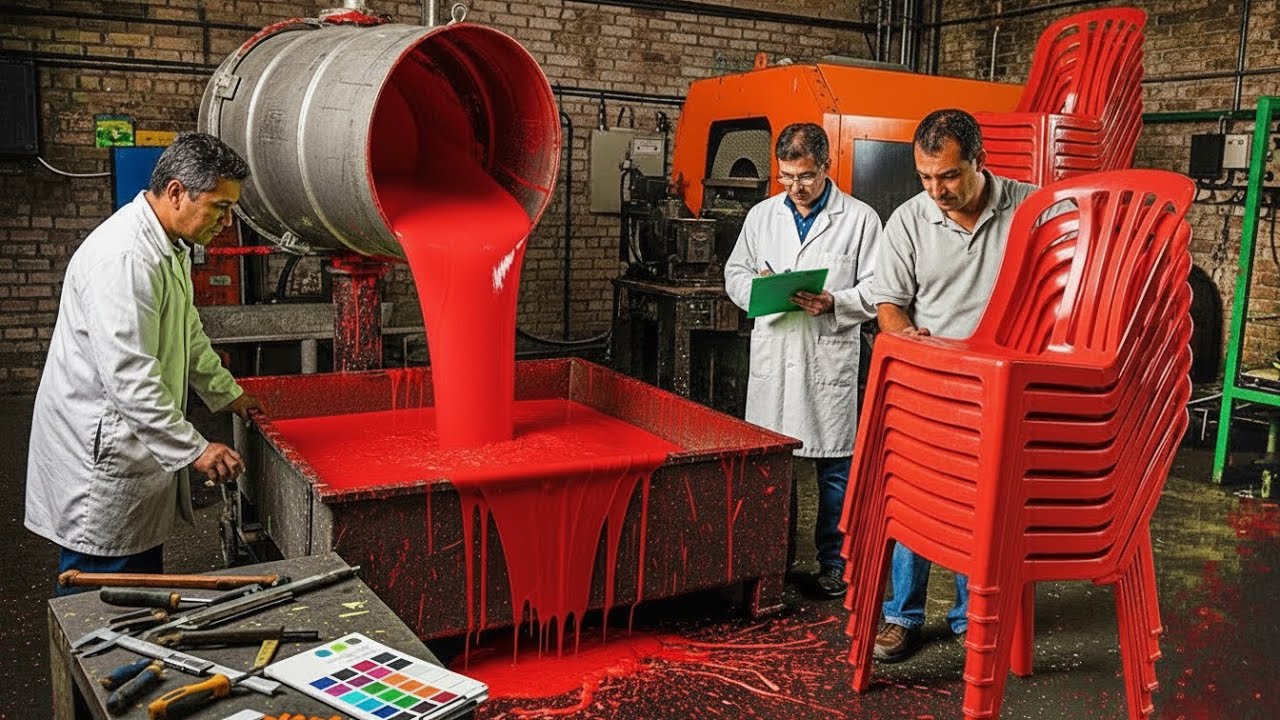 À l’intérieur de l’usine de recyclage : Comment des chaises en plastique usées renaissent neuves