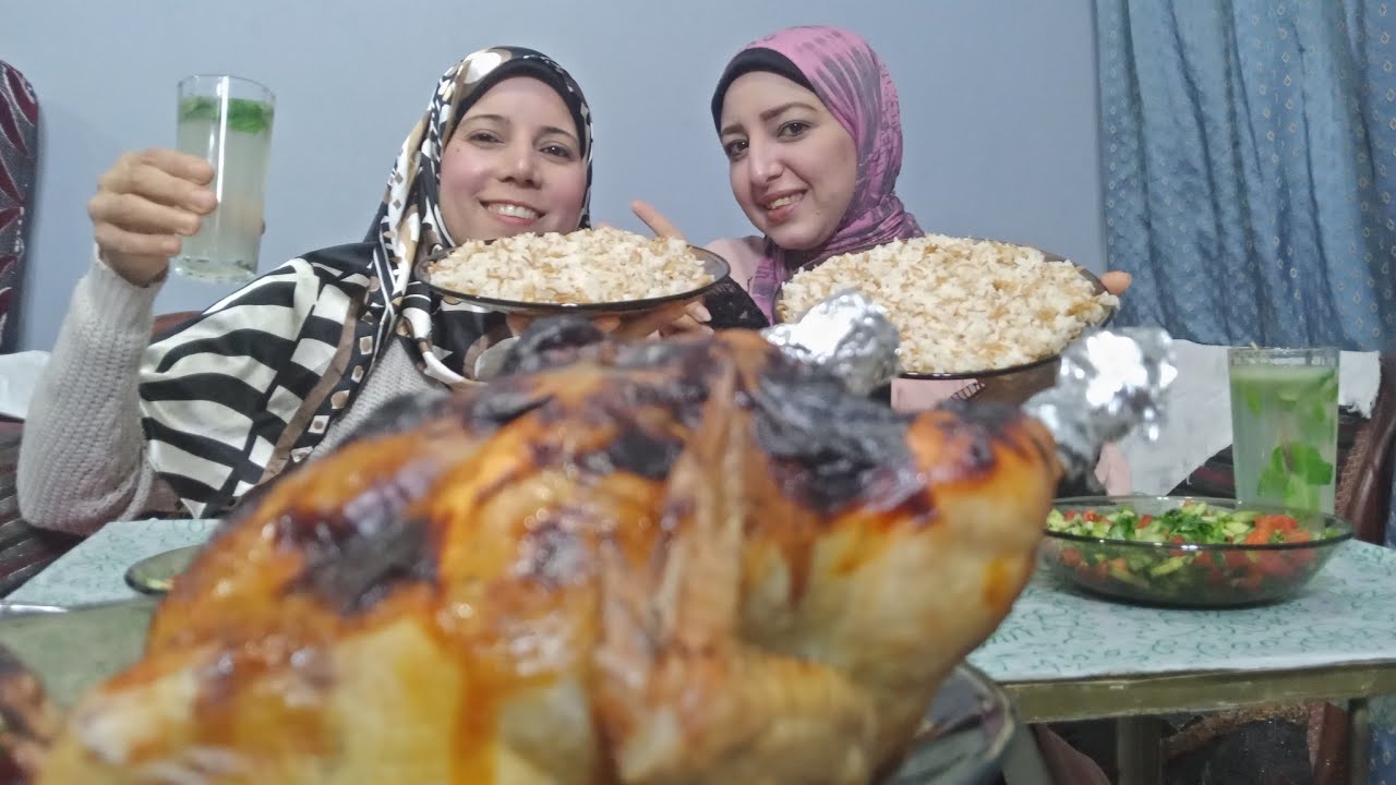 تحدي القوه على بسله ورز ودجاجه 🐓2 كيلو امال ضد شيماء والعقاب هتموت من الضحك
