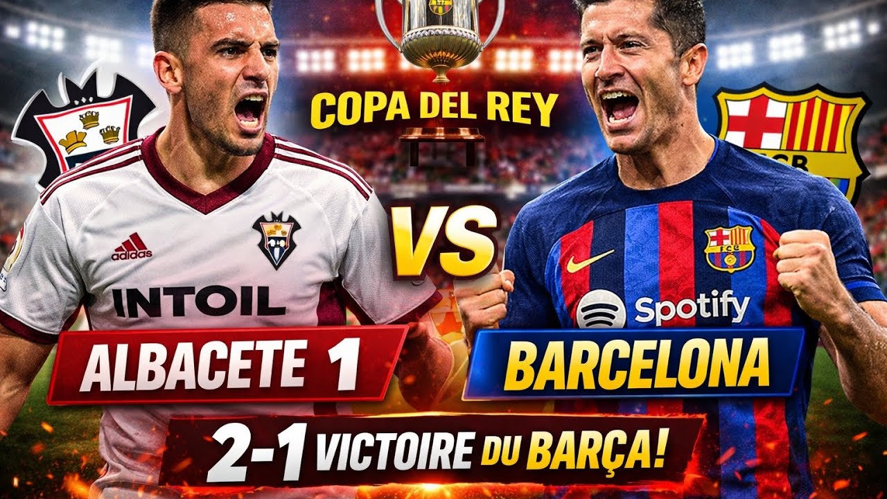 Copa del Rey : Barcelone gagne 2-1 contre Albacete 