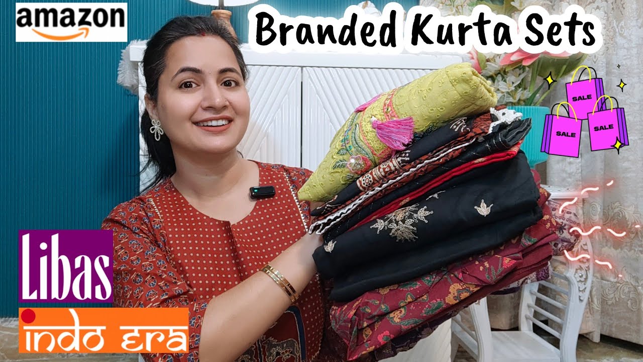Amazon Kurta Sets Haul | Libas & Indo Era Embroidered Cotton Kurta Sets Haul | Neema's Corner 