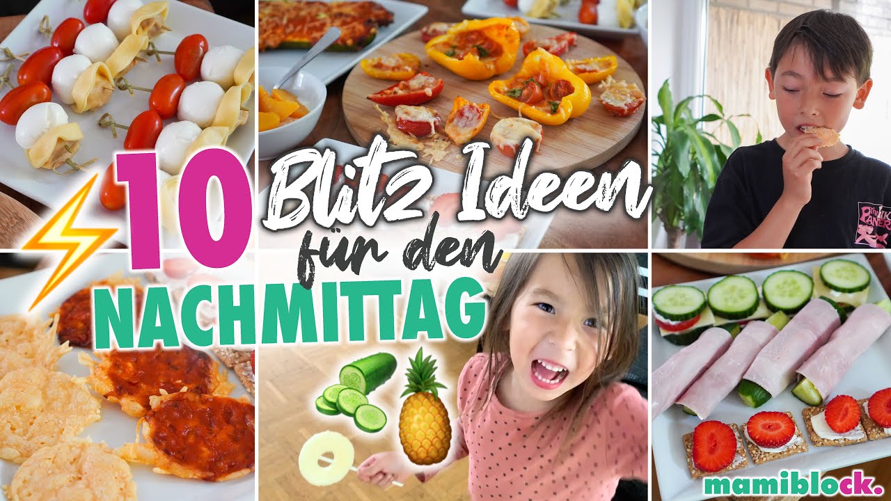 10 Blitz Snacks für den Nachmittag ⚡️ | After School Snacks | Kindergarten | Schule | mamiblock