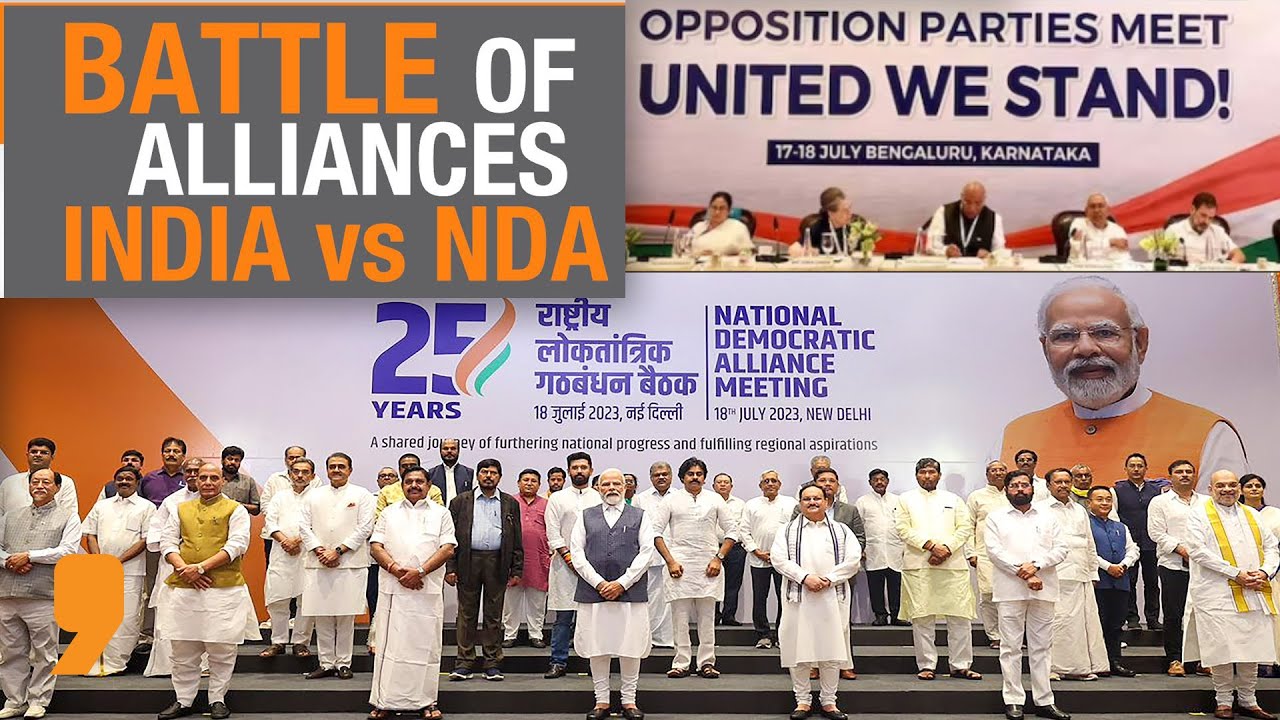 Battle of Alliances: I.N.D.I.A Versus NDA | 2024 Battlelines drawn, Next Oppn Meet In Mumbai | News9