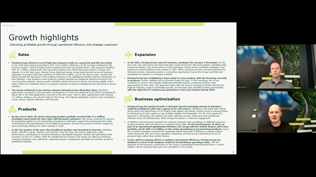 Eleving Group 12M 2025 Earnings Call