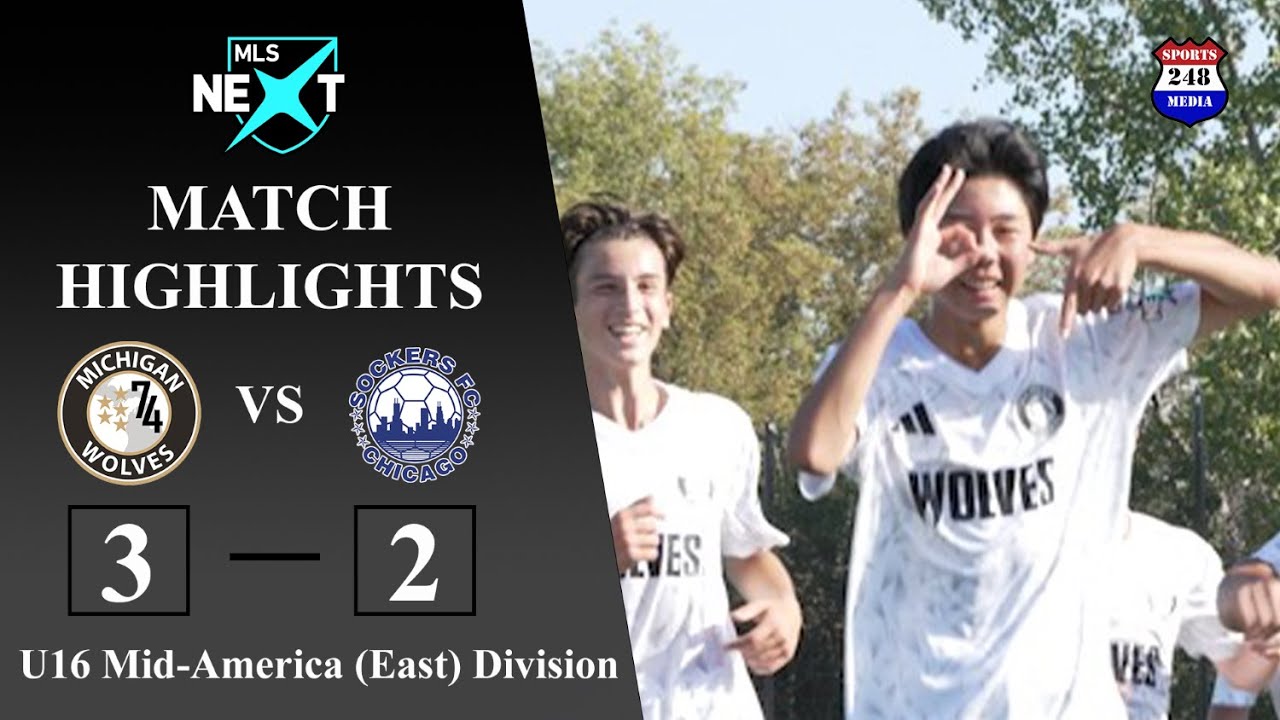 MLS NEXT U16 Match Highlights: Michigan Wolves vs Sockers FC Chicago