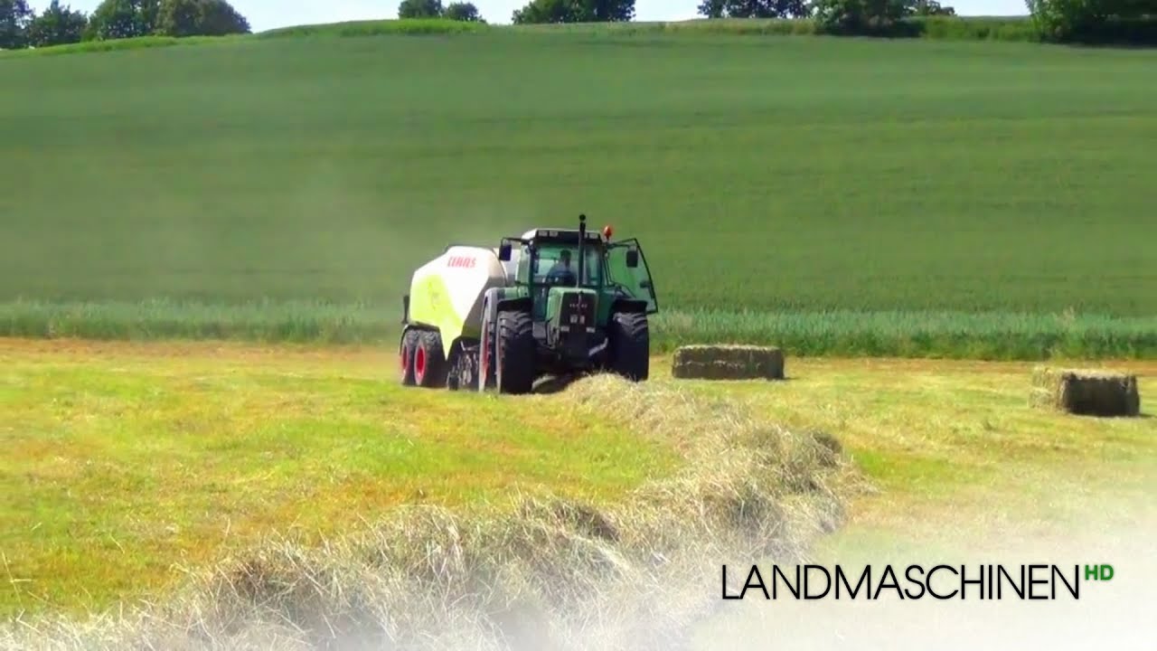 Fendt Favorit 816 + Vario 820, 714 beim Pressen *Fendt Power*