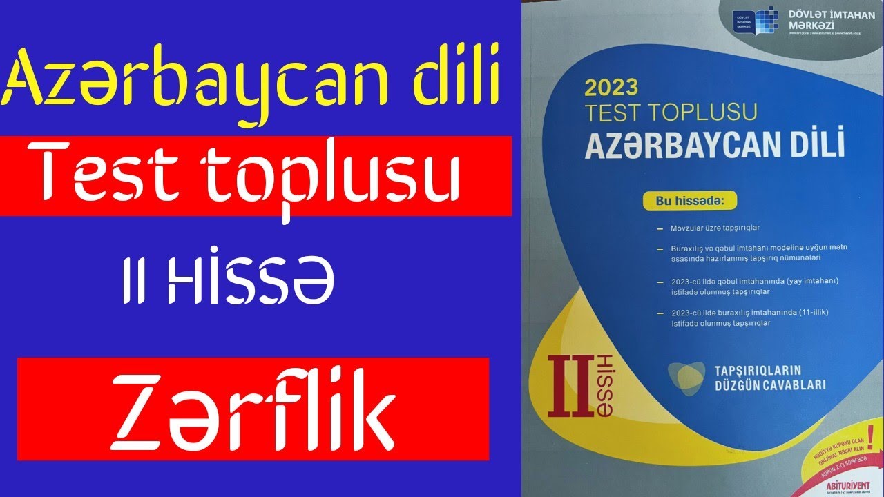 Zərflik və onun ifadə vasitələri.Azərbaycan dili test toplusu 2-ci hissə