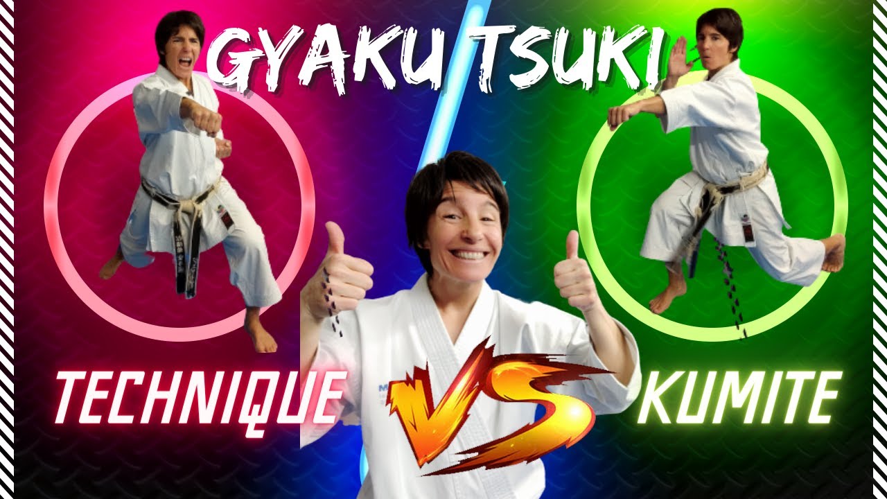 GUYAKU TSUKI technique VERSUS combat : le coups de poing arrière - JESSICA ET SABRINA BUIL