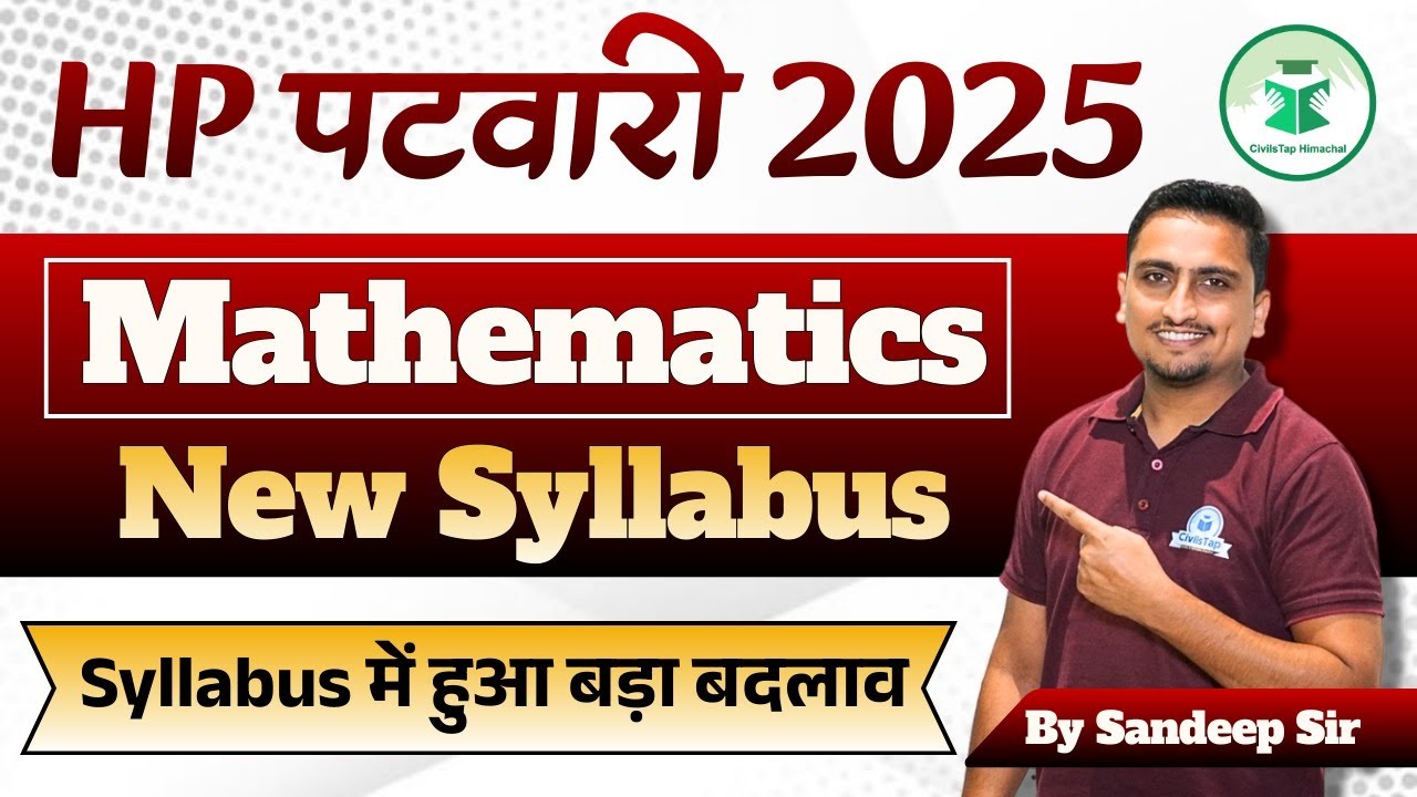 HP Patwari 2025 Mathematics Syllabus & Preparation Strategy | Complete Maths Plan by Sandeep Sir
