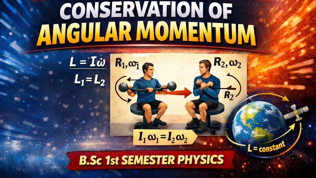 State and Prove Conservation of Angular Momentum | B.Sc 1st Semester Physics | Full Derivation