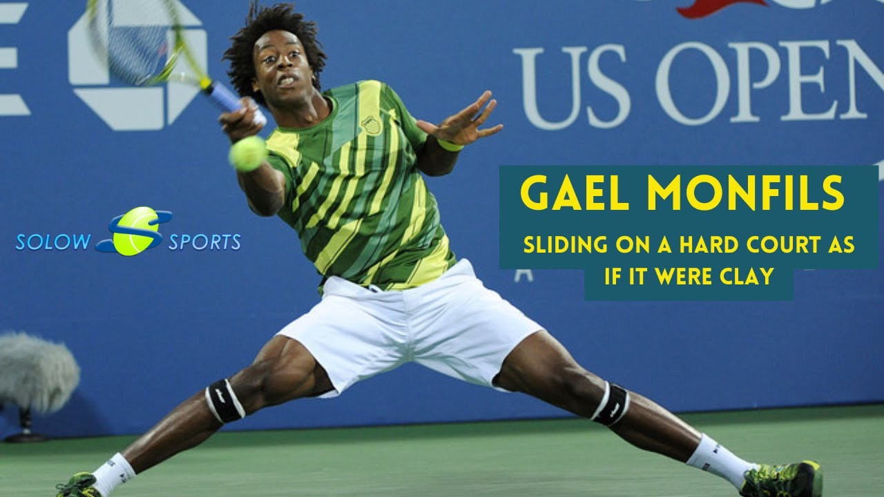 Gael Monfils SLIDING on hard court like it's clay