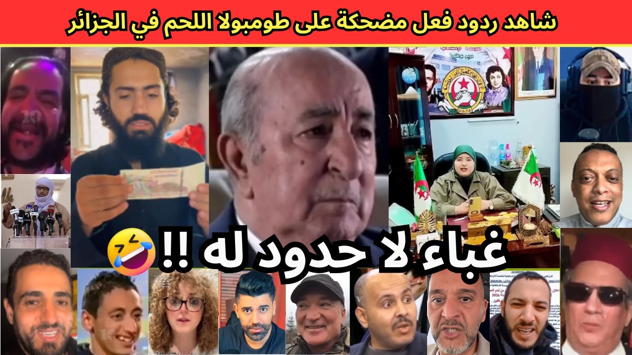 طومبولا كيلو لحم عجل تثير السخرية في الجزائر! ردود فعل مضحكة من المؤثرين #المغرب 