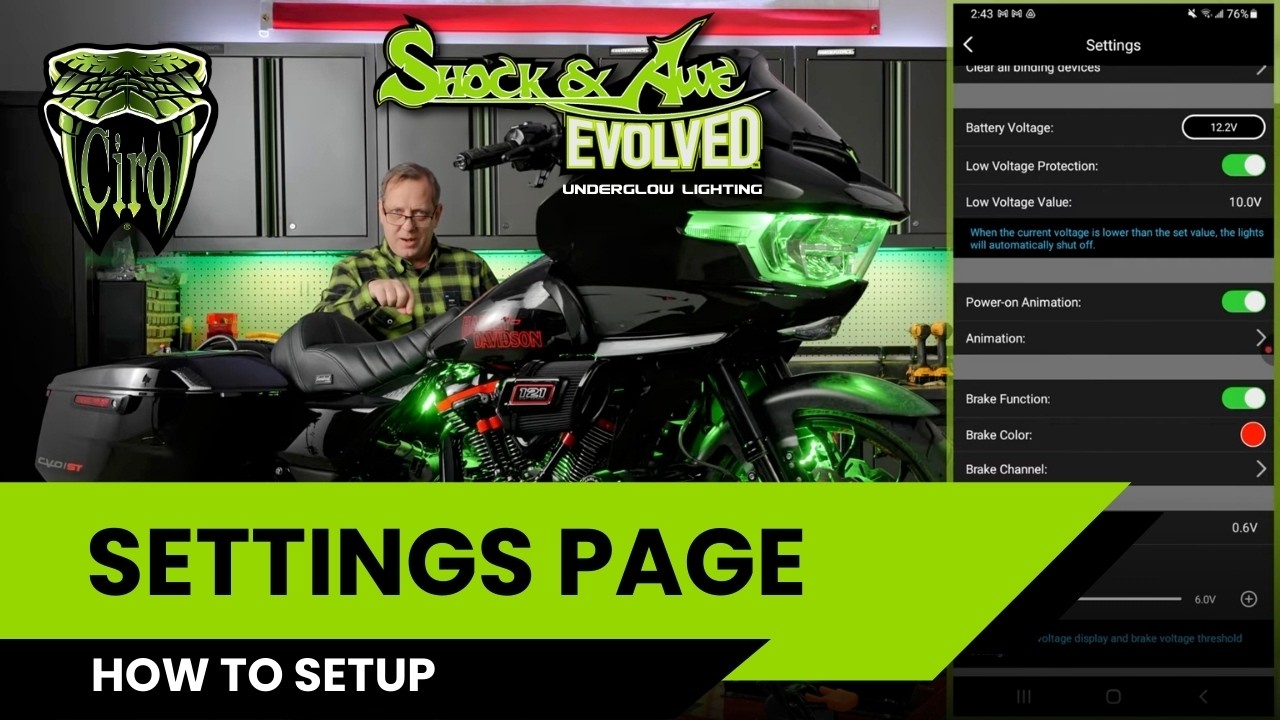 SETTING PAGE | How to Use Shock & Awe EVOLVED | Ciro