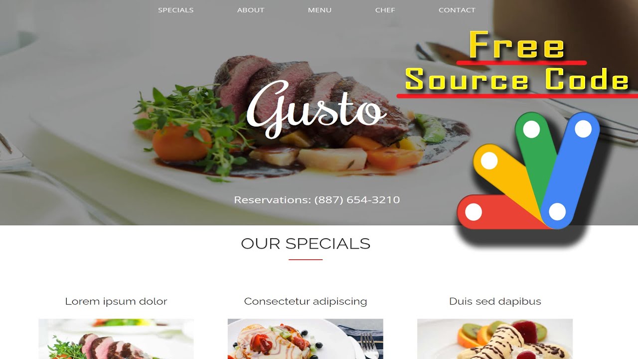 Create Website with Google Apps Script - Free Source Code (No.04)