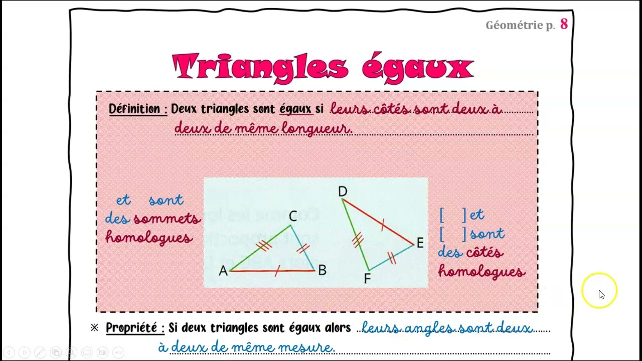 4è - triangles égaux