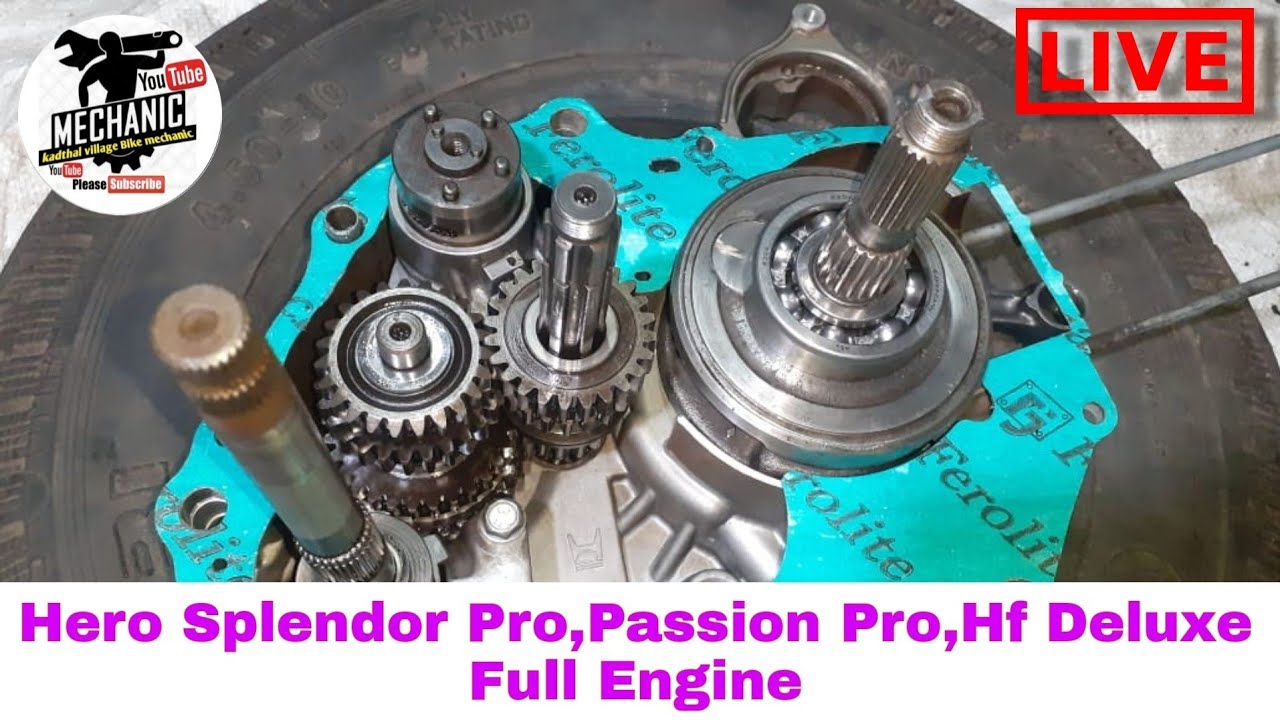 Hero Splendor Pro And Passion Pro Full Engine In Telugu||Kadthal Village Bike Mechanic