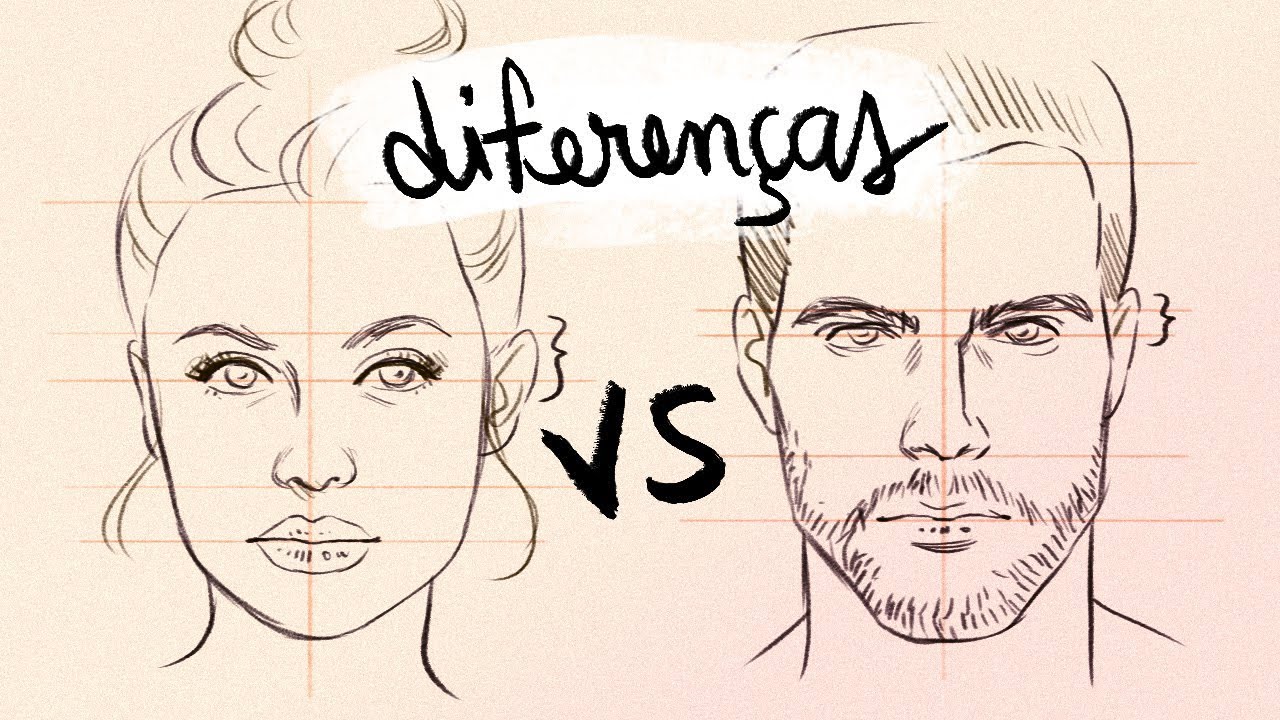 Desenhando Rosto Feminino vs. Masculino: DIFERENÇAS