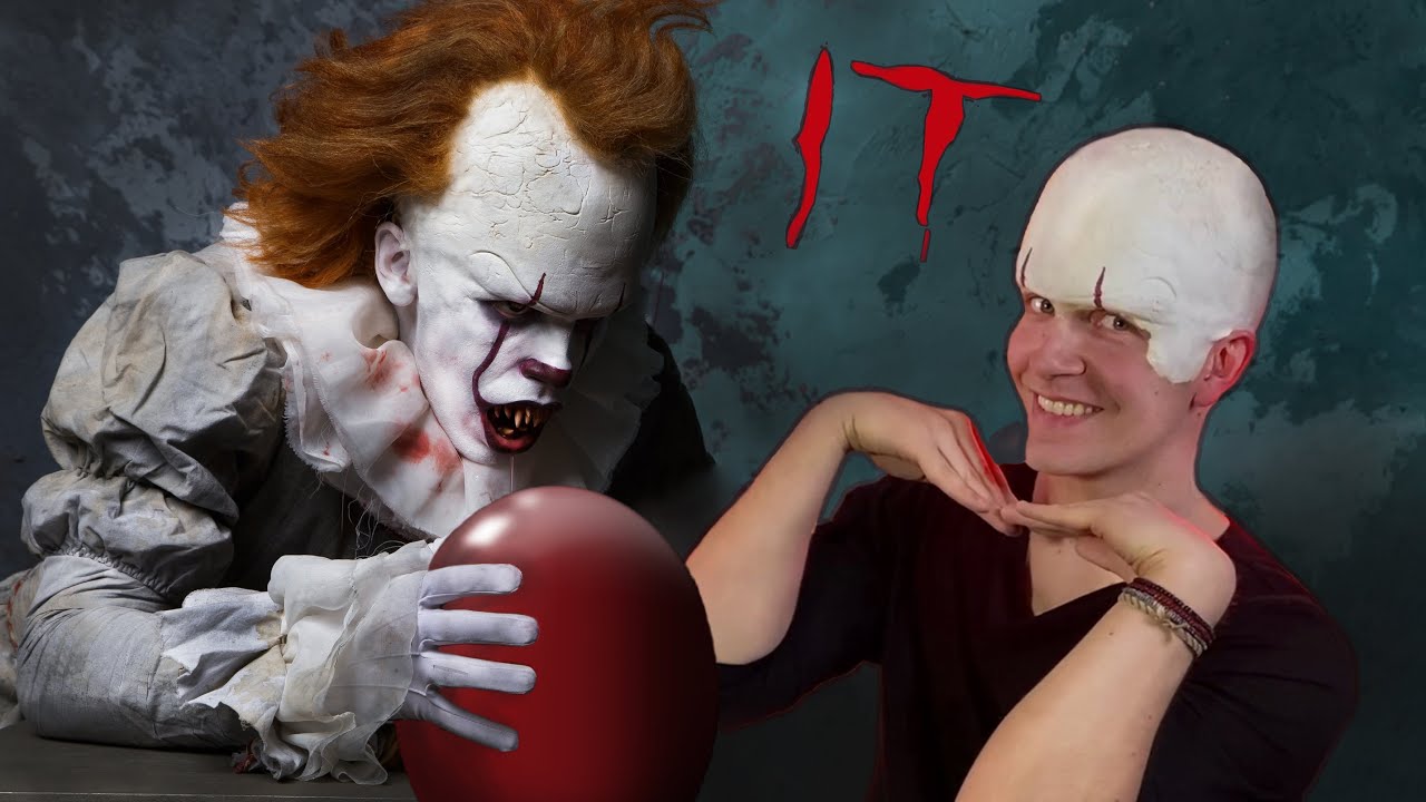 PENNYWISE Makeup Tutorial with Head Prosthetic