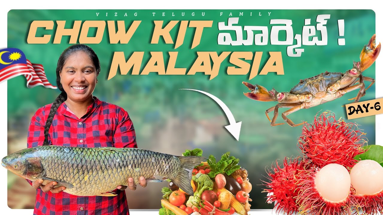Chowkit Market Malaysia || Exploring Malaysia || Largest wet market in Malaysia #telugutravelvideos