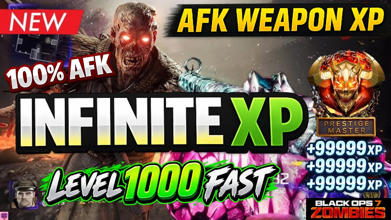 БЕЗУМНЫЙ ГЛИТЧ НА 1000 УРОВЕНЬ В BO7 (СОЛО)! БЕСКОНЕЧНЫЙ ОПЫТ AFK + РЕЖИМ БОГА НА 999 РАУНДЕ | BO...