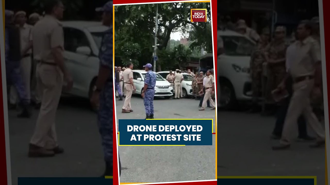 CJP Protest 2.0: Drone Deployed Over Jantar Mantar Ahead Of CJP Protest In Delhi #cjp