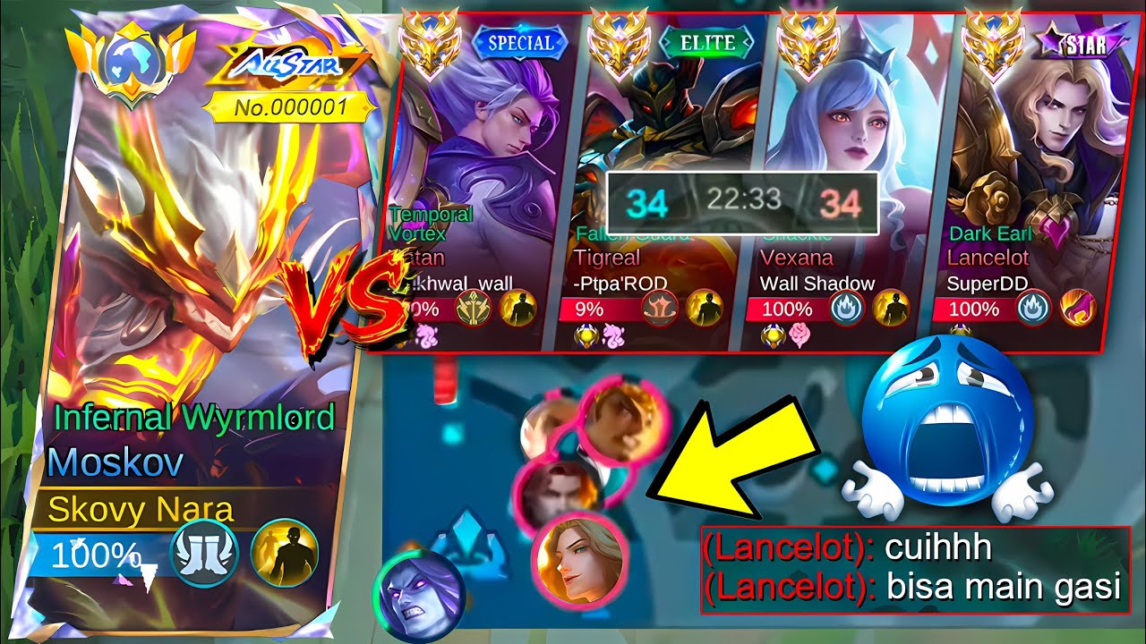 HARD GAME PARAH LAWAN MUSUH SOMBONG! GLOBAL MOSKOV DILOCK TERUS, INI YANG TERJADI... ~ MLBB