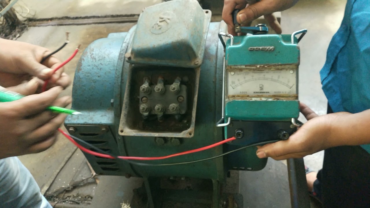Megger Testing of DC Compound Motor.