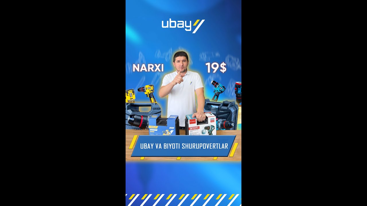 UBAY va BIYOTI brendidan yangilangan shurupovertlar keldi. 🔥 |  Ubay Tools