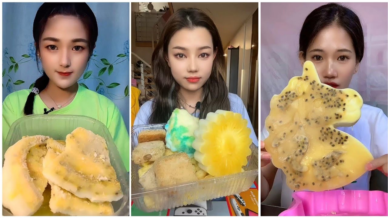 ASMR foam ice eating