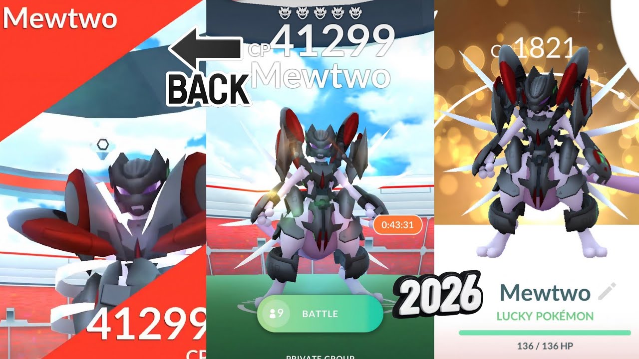 When✨️Armoured Mewtwo Raid Back in 2026🤔#pokémongo 