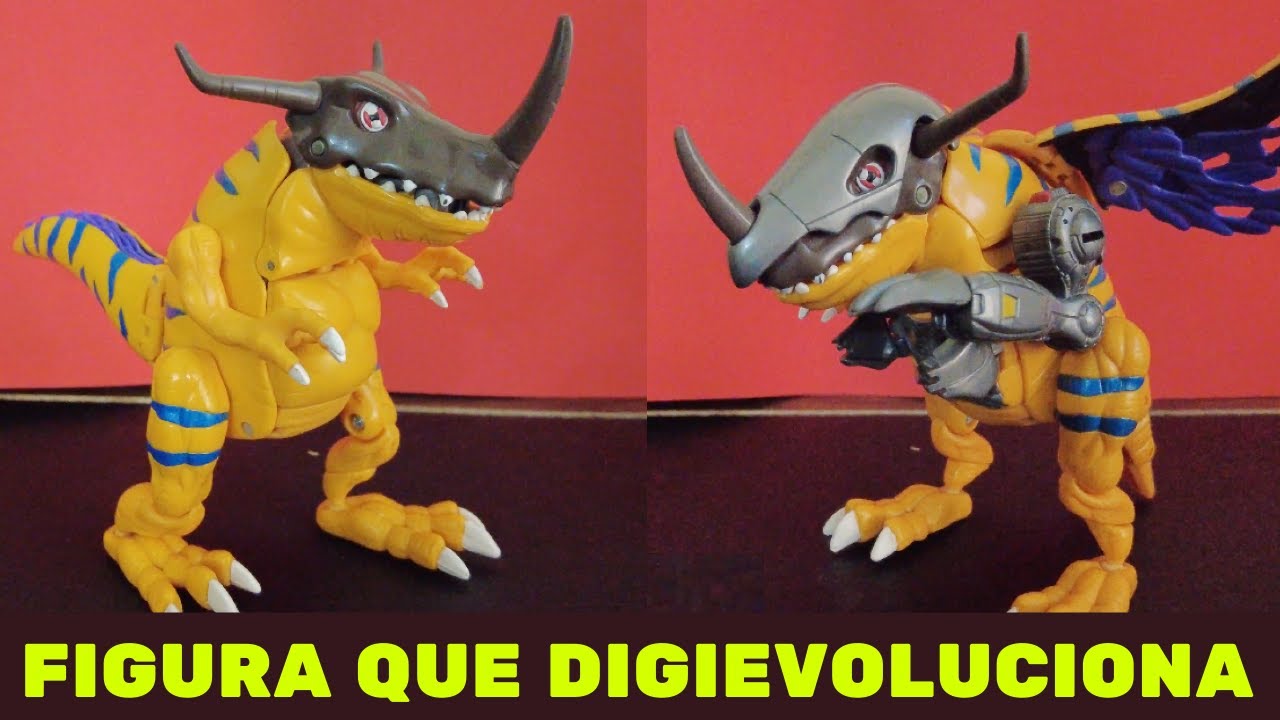 Revisión de la figura Digivolving Greymon - Metalgreymon