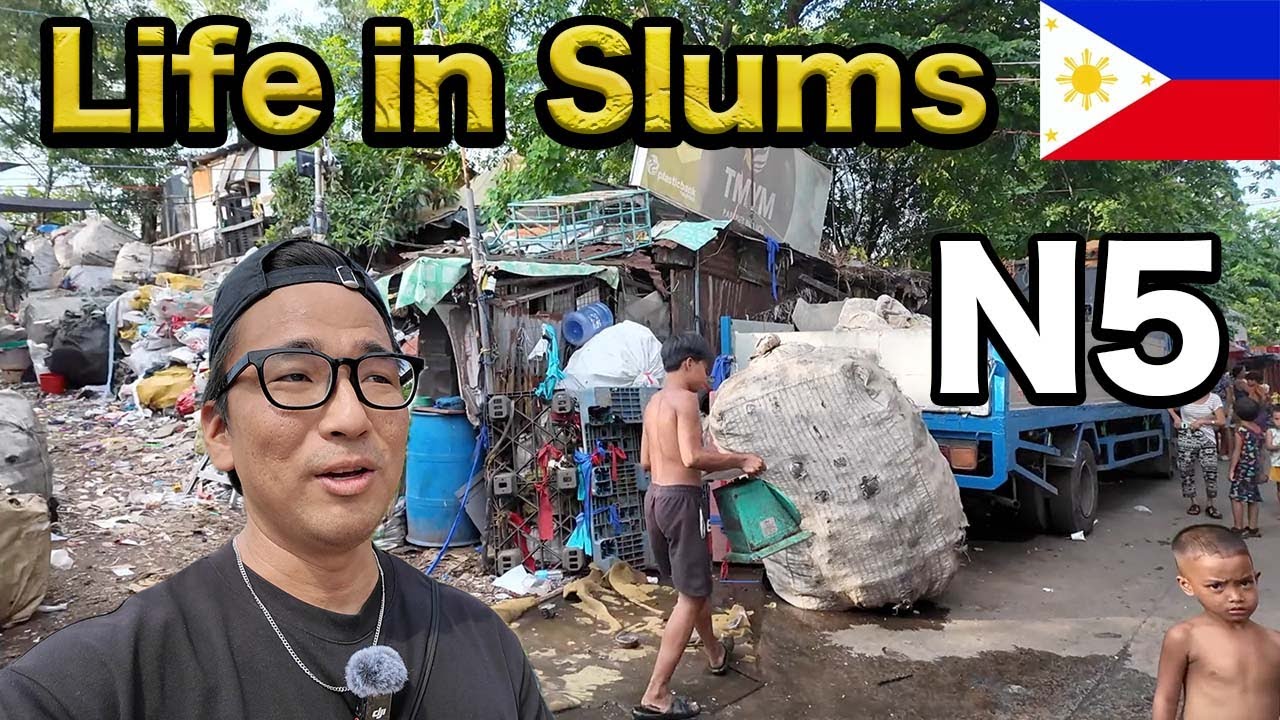 【N5】Solo walking in the worst slum in the Philippines (Tondo) - Easy Japanese Vlog