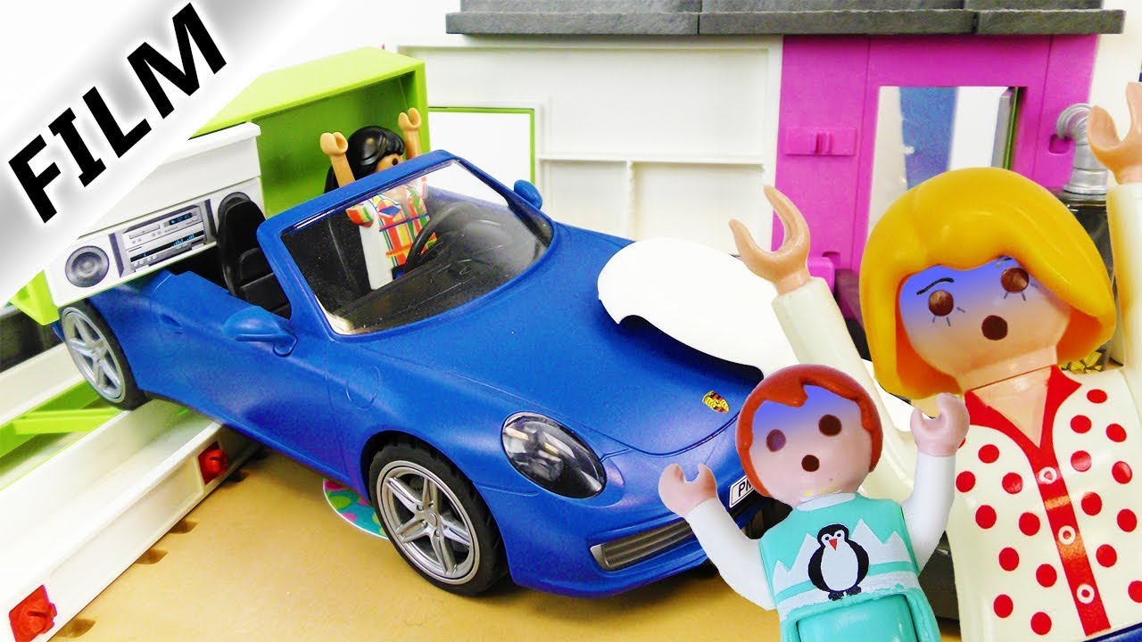 Playmobil Film Deutsch - AUTO RAST IN LUXUSVILLA! UNFALL IM WOHNZIMMER! Kinderserie Familie Vogel