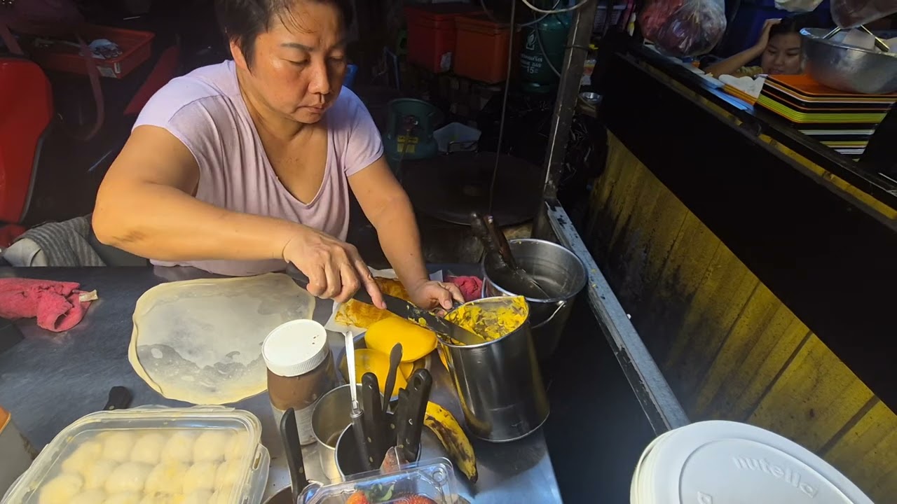 망고 펜케익  엄청난  맛  기술도 짱 