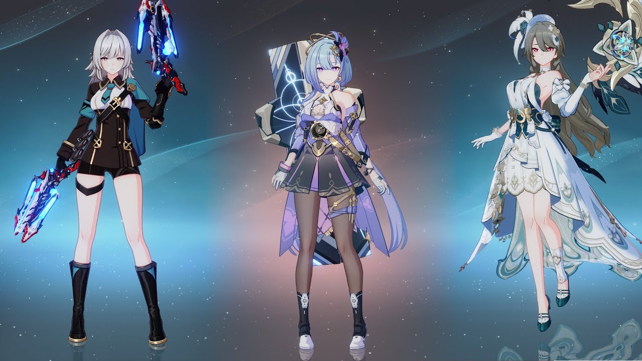 [HI3 8.6 Beta] Outfit Showcase (Helia, Griseo, and Vita)