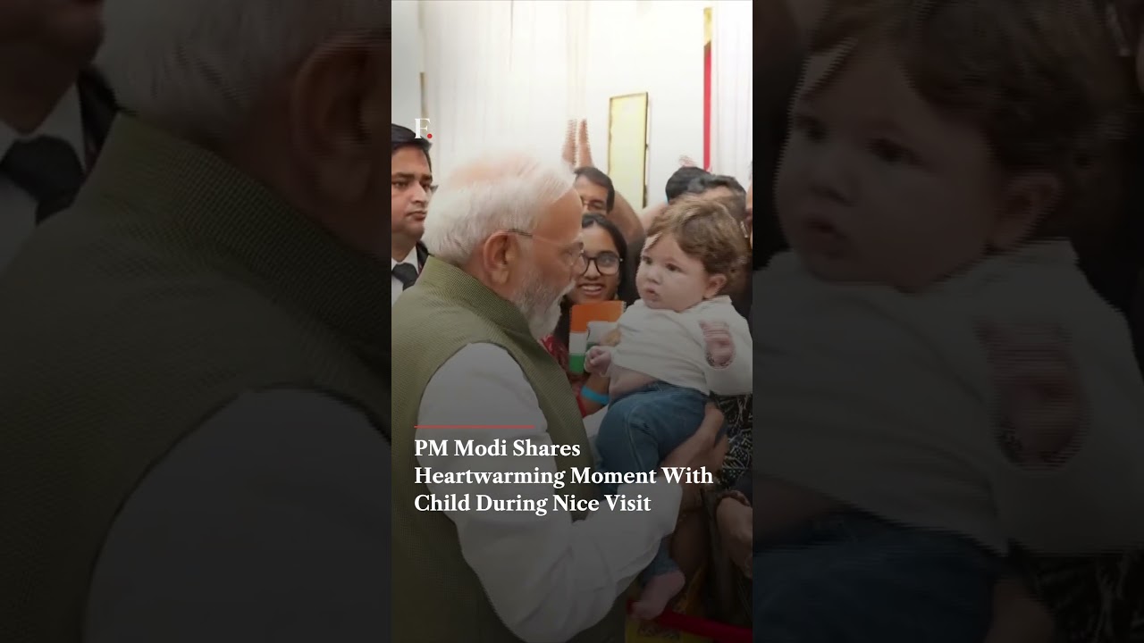 PM Modi Shares Heartwarming Moment With Young Child During Nice Visit | Subscribe to Firstpost