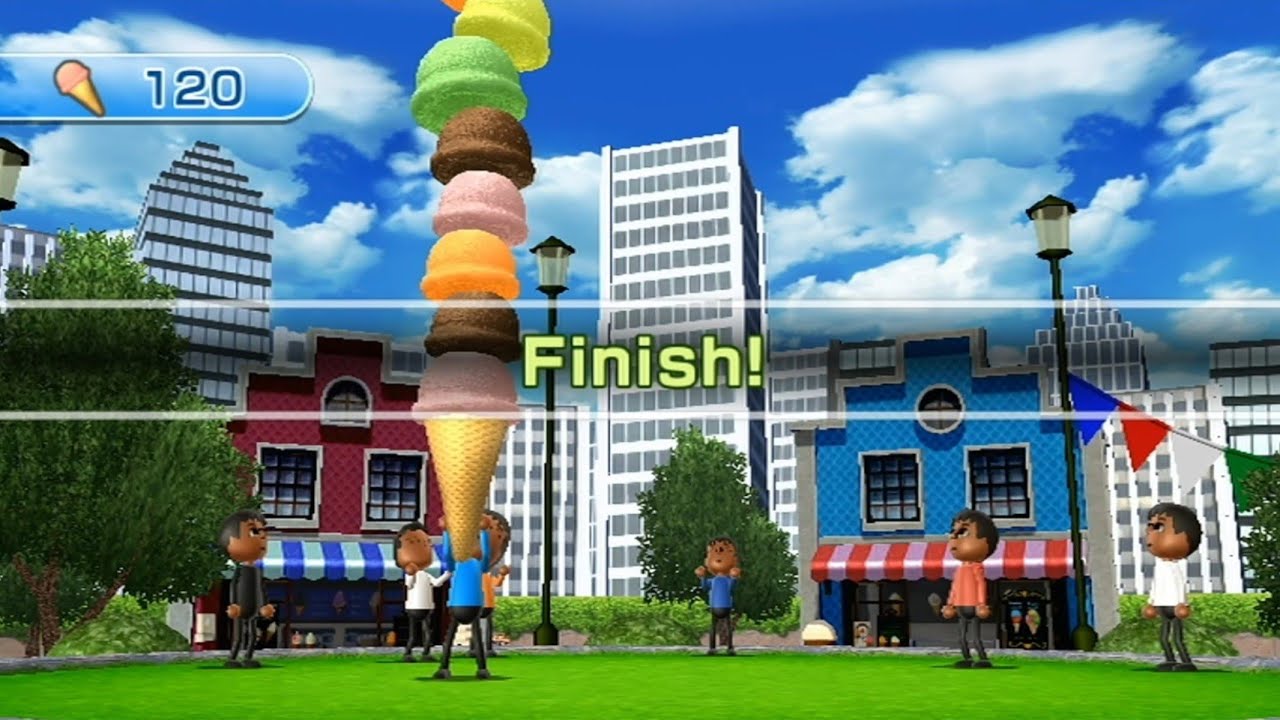 Wii Play Motion - Cone Zone - Scoop Mode - Maximum Height Reached!