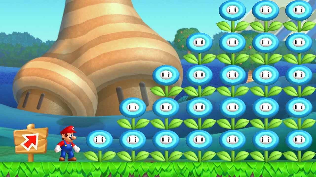 Can Mario Collect 999 Big Ice Flowers in New Super Mario Bros. U?