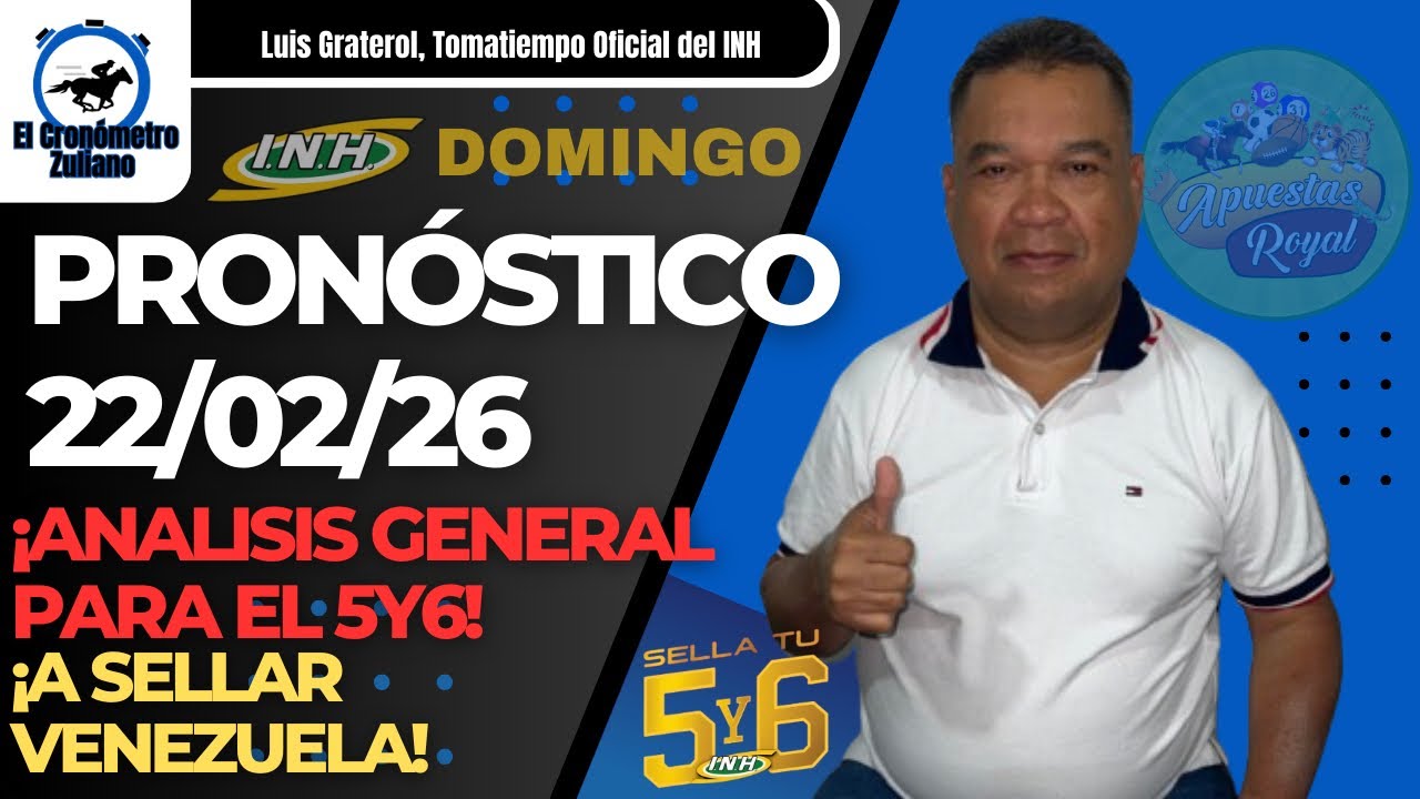 Pronóstico La Rinconada Caracas para el DOMINGO 22 de Febrero del 2026 | Exclusiva | #hipismo #5y6