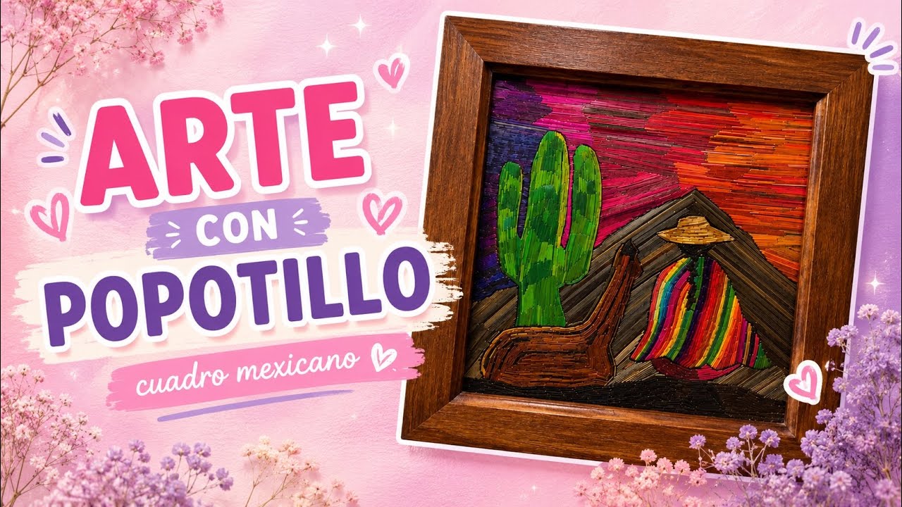 Transforme pasto en una obra de arte | técnica POPOTILLO 🌾🖼️🎨